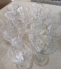 SAINT LOUIS 14 ANCIENS VERRES TAILLÉS CATON 11 cm