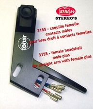 Coquille porte-cellule Tonar Headshell femelle pour straight arm bras droit mâle