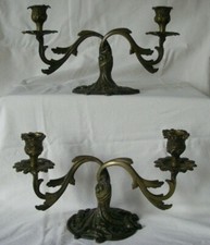 XIXe 2 chandeliers BRONZE