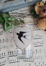 ANCIEN VERRE EMAILLE DECOR