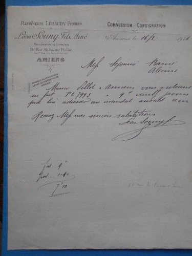Lettre ancienne léon - ancienne,