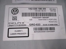 AUTORADIO  RÉCEPTEUR  VOLKSWAGEN GOLF VI  1K0035186AN  2562943