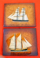 Paire de tableaux peints sur