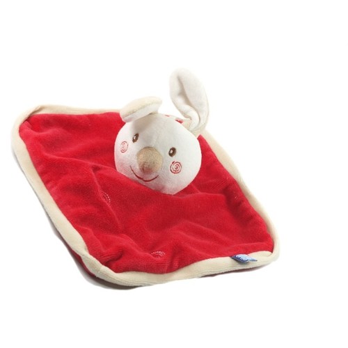 Doudou plat lapin - , rouge