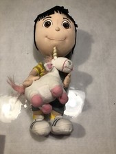 Universal Studios Despicable Me Agnes 15” And Her Unicorn Plush Used