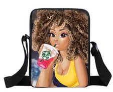 Sac bandoulière afro cheveux