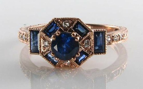 Bague art déco rose - bague,
