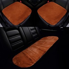 Housses siège universelles avant/arrière, laine mouton, doré brun, 1 ensemble