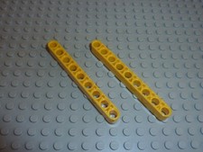 2 x LEGO Technic Yellow Beam 9 ref 40490 set 8109/8053/8069/8264/8043/8265/8258