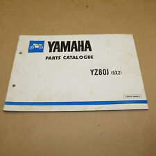 PARTS LIST YAMAHA YZ 80 J 5X2 1982 -  CATALOGUE PIECES DETACHEES LISTING