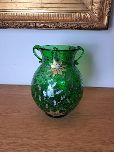 Vase verre craquelé - verre,