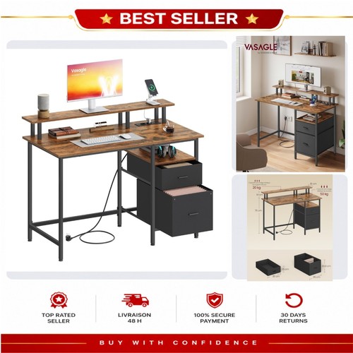 Bureau gaming vasagle 120x60 - gaming,