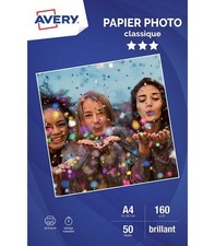 [C9431-50] Avery Boite 50 feuilles de papier photo brillant A4 Jet d'encre Cl...