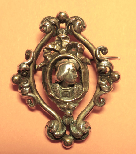 Broche ancienne damoiseau - ancienne, au