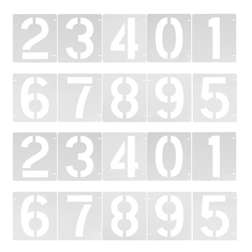 Pcs pochoir numéroté - numéroté, pour