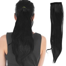  Accessoire De Coiffure Extension Queue Cheval Ondulée Rajout Cheveux Bouclée