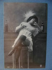 cpa animée -reproduction de carte postale ancienne "nue de femme "