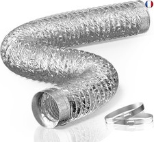 HG Power Tuyau d'Evacuation de 100mm en Aluminium Gaine de Ventilation avec 2