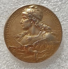 MEDAILLE VERMEIL argent doré LYON REPUBLICAIN  course cycliste 1924 Dijon