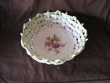 Très jolie corbeille en porcelaine tressée, Dresden, Meissen ? XIXeme