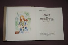 Ile Maurice Bernardin de saint Pierre Paul et virginie 1945 numéroté aquarelles