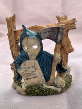 Bougeoir Faucheuse Tête de Mort en Résine