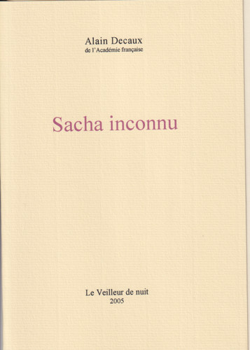 Sacha inconnu par alain decaux - sacha,