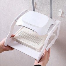  Support mural pour toupie Creative Punch Free 2-Tier Set Box Storage Rack Modem