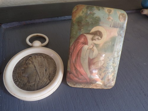 Médaille berceau vierge - de,