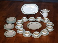 Service Dessert Cafe Limoges Vignaud Doré 39 Pieces