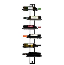 Étagère à vin autoportante porte-bouteille fait main 100 x 10 x 35 cm soudé