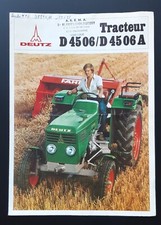 Prospectus Tracteur Brochure Deutz D4506 KHD Prospekt 21x30cm 3 pages