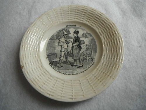 Ancienne assiette thème en - à,