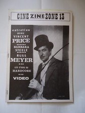 CINE ZINE ZONE n°13 PIERRE CHARLES /VINCENT PRICE/RUSS MEYER/F23/fanzine