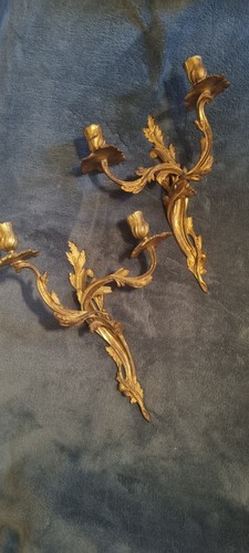 Paire appliques bronze - appliques, doré