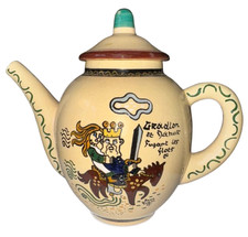 Rare cafetière Gradlon et Dahut par YVAIN  pour Keraluc à Quimper.