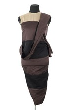 Robe en soie marron Lanvin S