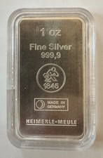 1 Pouces Lingot Argent Fine