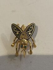 Ancienne Broche Vintage Mouche Insecte Doré Rare 