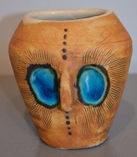 Vase Zoomorphe Hibou Grès Poterie La Colombe Vintage
