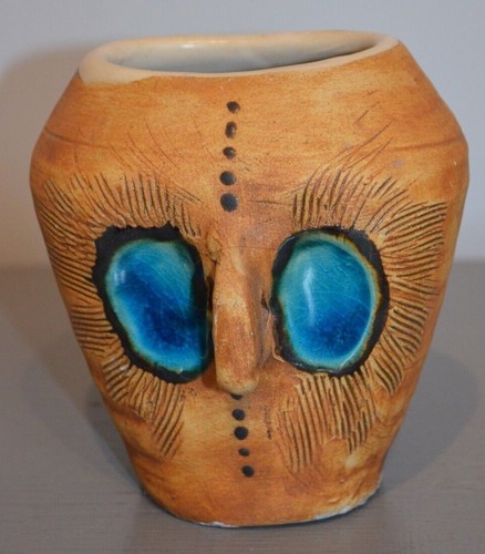 Vase zoomorphe hibou grès - vase,