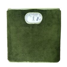 Pèse Personne Terraillon Vintage vert 70s avec moquette 
