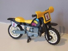 PLAYMOBIL (S205) RACING - Moto Cross Noire & Jaune 3044