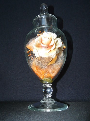 Vase haut verre garni - vase,