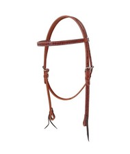 Bandeau western en cuir avec coupe droite en fil de fer barbelé sur le devant Po