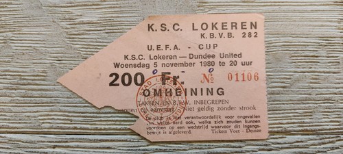 Billet 1980 ksc lokeren dundee - 1980,