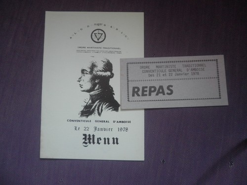 Menu conventicule - d'un,
