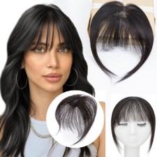 Natural Clip In Bangs 100%