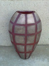 vase verre design argenture