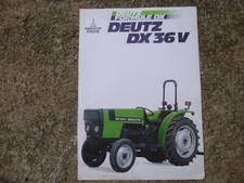 PROSPECTUS TRACTEUR DEUTZ DX 36 V - VIGNERON